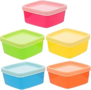10 Pack Mini Storage Containers (6×5×3.7 cm) with Tight Lids, Small Food Boxes for Sauce, Snack, Baby Food & Lunch Box, Reusable Leakproof Square Containers