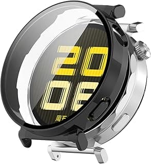 جراب حماية صلب لساعة هواوي GT5 مقاس 41mm، غطاء حواف كامل مقاوم للصدمات والخدش ونحيف وخفيف الوزن (أسود)