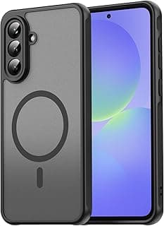 Magnetic Case for Samsung Galaxy A36 5G Compatible with Magsafe, PC + TPU Silicone Matte Translucent Mobile Phone Case, Anti-Fingerprint Shockproof Scratch-Resistant Protective Case for Galaxy
