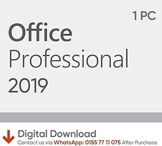 Microsoft Office 2019 Professional | Word, Excel, PowerPoint, Outlook | One-time purchase for 1 PC | Digital Download