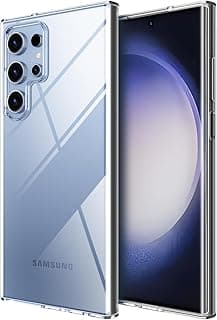 جراب شفاف كريستالي لسامسونج Galaxy S23 Ultra، جراب سيليكون TPU ناعم ونحيف ومضاد للصدمات