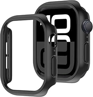جراب حماية صلب Meyaar لـ ابل واتش Series 10، إطار حماية نحيف جداً [بدون واقي شاشة] لـ iWatch Series 10 (أسود، 46 MM)