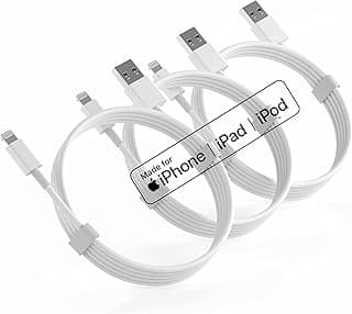 Apple iPhone Charger 3 Pack, Apple Original Lightning Cable MFI Certified Lightning to USB Cables, Fast Apple Chargers for iPhone 11 Pro/11/XS MAX/XR/8/7/6s/6,iPad Pro/Air/Mini,iPod Touch-3ft