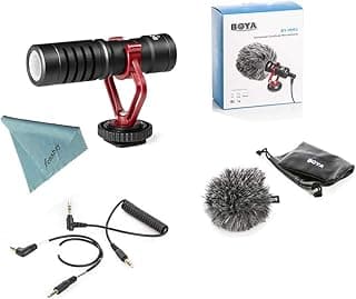 BY-MM1 Universal Shotgun Microphone On Camera Video Mini Cardioid Microphone for iPhone Broadcast/Talk Show/TV Program Recording for Mac Tablet Canon Nikon Sony DSLR Camera Camcorder (BY-MM1)