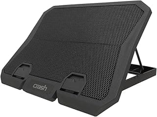 قاعدة تبريد لابتوب C6000 بـ 6 مراوح هادئة، ارتفاع قابل للتعديل، 2 منفذ USB، للجيمنج والمكتب 15.6 17 بوصة