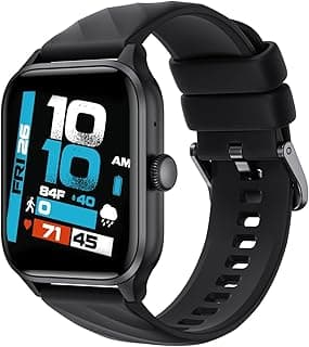 ساعة ذكية Active (إجراء/استقبال مكالمات)، شاشة لمس HD مقاس 1.85 بوصة، تتبع اللياقة البدنية، 100+ وضع رياضي، قياس نبضات القلب/أكسجين الدم/النوم، مقاومة للماء IP67 - أسود