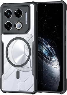Shockproof Transparent Back Case for Infinix GT 20 Pro, Heavy Duty Corner Protection, Clear PC Back with TPU Bumper, Camera Protection Cover, Not Support Wireless Charging
