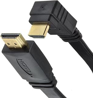 كابل HDMI زاوية قائمة Z1174، عالي السرعة 90 درجة، Full HD 1080p، مطلي بالذهب (3 متر)