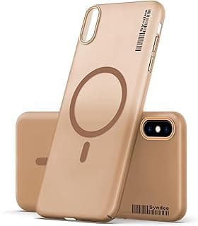 DL3 Mobilak Case Back Cover for iPhone X/iphone XS, Sleek Frosted Translucent Back Only Compatible with Wireless Magnetic Accessories | Anti-Scratch Shockproof Phone Case (Brown)