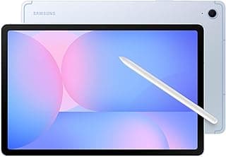 تابلت جالاكسي تاب S10 FE 256GB اندرويد وواي فاي، شاشة كبيرة، عمر بطارية طويل ومعالج اكسينوس 1580 مقاوم للماء بتصنيف IP68 وتحديث 90 هرتز وقلم ستايلس لتدوين الملاحظات من سامسونج، إصدار أمريكي، أزرق