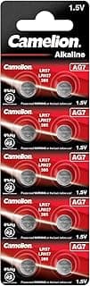 AG7/LR926 Alkaline Button Cell Batteries 1.5V – 10 Pack Coin Batteries Compatible with LR57, 395, SR927W, GP95A for Watches, Calculators, Toys & Electronics