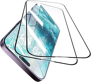 Designed for For Iphone 17 Pro Screen Protector, 2Pack Tempered Glass [Full Adhesive][Full Coverage] [Bubble-Free] [Anti Scratch] HD Clear High Responsive for Iphone 17 Pro 2025