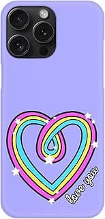 Colorful Rainbow Heart Silicone Printed mobile case compatible with Iphone 15 pro max