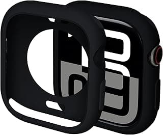 Soft TPU Case for Apple Watch Series 10 46mm, Compatible with Apple Watch 10 46mm, Lightweight and Slim Cover All-Around Protective Case for iWatch 46mm, Black