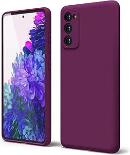 Silicone Case Compatible with Samsung Galaxy Note 10 Soft Silicone Gel Rubber Shockproof Cover Matte Finish with Cloth Inner Lining (Purple)