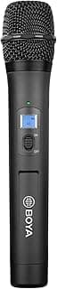 مايكروفون يدوي لاسلكي ديناميكي UHF بـ 48 قناة By Whm8 Pro لنظام مايكروفون By Wm8 Pro للمقابلات والعروض التقديمية والبرامج الحوارية، مايكروفون لاسلكي يدوي XLR