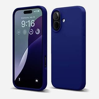 Nopatia Liquid Silicone Case for iPhone 16 (6.1 inch Screen), Ultra Slim Shockproof Full Body Protective Cover with Soft Microfiber Lining - Unique Color (Blue)
