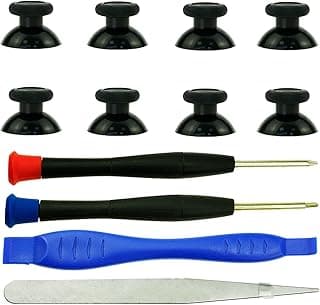 8PCS Replacement Thumbsticks for Xbox One S/X/Elite/Series X/S Controller, Custom Analog Joysticks, ABS Material, Black