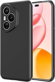 Case for Honor 400 Pro 5G Liquid Silicone, Full Cover, Shockproof, Scratch-Resistant, Anti-Fingerprints, Durable - Black
