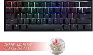 كيبورد Ducky Channel One 2 Mini، مفاتيح Cherry Silent Red، RGB LED، DKON1861ST-SUSPDAZT1