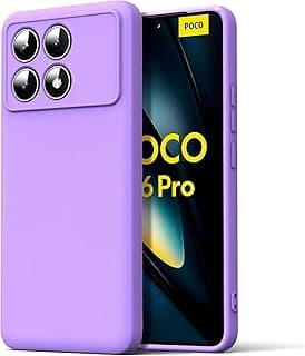 Silicone Case With Modern, Streamlined Design And Inner Lining, Compatible with Poco F6 Pro (Purple)