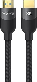 كابل HDMI 2.1 بريميوم يدعم 8K 60Hz و 4K 120Hz مع تقنيات HDCP ARC HDR، طول 5 متر