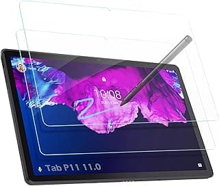 جي ريك واقي شاشة متوافق مع لينوفو Tab P11 /P11 Plus مقاس 11.0 بوصة، عبوة من 2 فيلم زجاج مقسى بصلابة 9H مضاد للخدش [ليس لجهاز لينوفو Tab P11 Pro مقاس 11.5 بوصة]