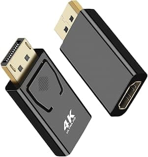 Display Port to Hdmi Port 2pcs Dp To Hdmi Adapter 4k 1080p Displayport to Hdmi Cable Adaptor Dp Male to Hdmi Female Converter for Laptop Pc Desktop Projector HDTV Monitor