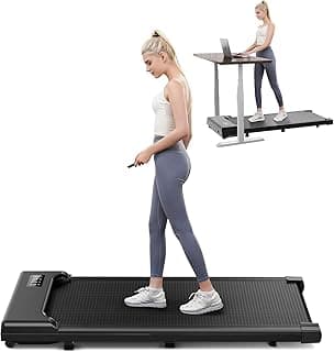 THAILE Walking Pad, Under Desk Treadmills for Home Office, Portable Mini Treadmill with Remote Control, 300lbs Max Weight & LED Display, 2.5HP Walking Jogging Machine for Small Spaces