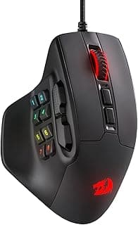ماوس العاب M811 اتروكس ام او من ريدراجون 15 زر قابل للبرمجة سلكي RGB مع مقبض مريح طبيعي 10 مفاتيح ماكرو جانبية