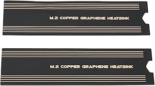 Ccylez M.2 SSD Graphene Heatsink, High Performance Fast cooling SSD Heatsink with Thermal Conductive Adhesive, 0.15 x 74 x 22mm Graphene Solid State Disk Cooler for M.2 SSD Laptop Memory