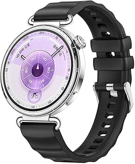 18mm Official Silicone Strap Compatible with Huawei Watch GT 6 41mm/GT 5 Pro 42 mm/GT5 41mm/GT4 41 mm/Huawei Watch 5 42mm, for all watches using 18mm width Strap