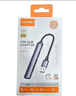 موزع USB ‏4 في 1 من START DS-44U , كابل محول وموزع محمول مزود بعدد 4 منافذ USB 3.0