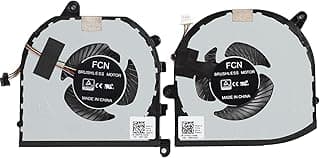CPU and GPU Cooling Fan Replacement for Dell XPS 15 9570 XPS 15 7590, CPU+GPU Cooling Fan for Dell Precision 5530 5540 Series, P/N: 008YY9 0TK9J1 DFS501105PR0T FKCH DFS501105PR0T DFS201105PR0T
