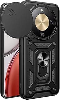 Case Cover Shock resistant UNBLACK Sliding CamShield TPU + PC Compatible with Honor X9d (Black)