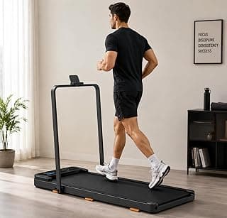 City Star Treadmill Collapsible, Walking Pad 3 in 1- SPAX APP free and Remote Control and LED Screen, 5 Years Warranty -Foldable Home Under Desk -Office - Space Saving -1-8 KM/H -Installation-Free