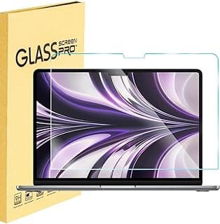 2Pack Tempered Glass Screen Protector for 2024-2022 MacBook Air M3 M2 13.6" (A3113 A2681), MacBook Air 13 M3 M2 Max/Pro Chip Screen Protector [9H Hardness Glass] [Bubble Free] [Anti Fingerprint]