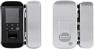 قفل باب ذكي ببصمة الإصبع Accessland IGLASS-2000، يعمل بالبطارية مع منفذ USB للطوارئ، دخول بالكارت وكلمة السر، شاشة ملونة 4 بوصة، 1000 مستخدم