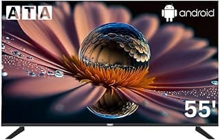ATA تلفزيون LED ذكي الترا اتش دي بدون اطار مقاس 55 بوصة، اسود - 65ATAUOS