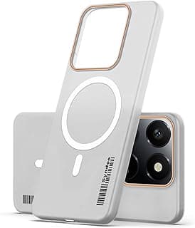 Case Back Cover for Honor X7D, Sleek Frosted Translucent Back Only Compatible with Wireless Magnetic Accessories | Anti-Scratch Shockproof Phone Case (Clear)