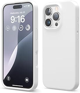 Compatible with iPhone 16 Pro Case, Premium Liquid Silicone Case, Full Protective Cover, Shockproof, Slim Phone Case, Scratch-resistant Soft Microfiber Lining (White)
