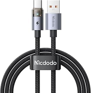 كابل شحن سريع CA-6890 USB إلى TYPE-C | ضوء مؤشر، يدعم تيار 6A