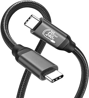 كابل USB-C إلى USB-C، نقل بيانات 20 جيجابت في الثانية، شحن سريع PD بقدرة 240 وات، نايلون مضفر، 1 متر