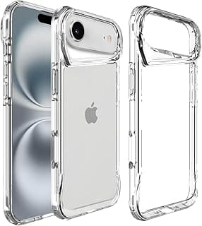 جراب Dl3 Mobilak لهاتف iPhone 17 Air شفاف، حماية شديدة التحمل من 3 طبقات [مضاد للاصفرار] [حماية عسكرية من السقوط] غطاء مقاوم للصدمات - شفاف
