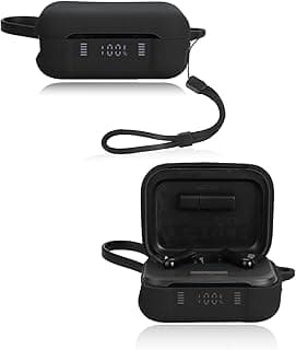 جراب حماية لسماعات Soundcore P41i، جراب سيليكون ناعم yystao متوافق مع Soundcore P41i، مع حبل تعليق، مقاوم للأتربة، مقاوم للصدمات ومتين، أسود