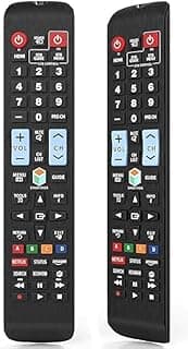 ريموت كنترول ذكي شامل لجميع شاشات سامسونج LCD LED QLED SUHD UHD HDTV 4K 3D الذكية، مع أزرار لـ Netflix و Prime Video (V1)