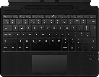 كيبورد Surface Pro لمايكروسوفت Surface Pro 8/ Pro 9/ Pro X/Pro 11، بلوتوث لاسلكي، لوحة لمس مدمجة، مكان للقلم