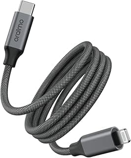 كابل من أورايمو بطول 1 متر نوع USB-C إلى لايتنينج متوافق مع آيفون وآيباد وآيبود