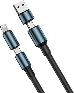 EC27 Multi 4-in-1 Cable, Fast Charging Up to 120W, 1m, Black