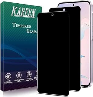 [عبوة من 2] واقي شاشة خصوصية لهاتف سامسونج Galaxy A35 5G زجاج مقوى، بدون فقاعات، صلابة 9H، متوافق مع الجرابات، مضاد للتجسس أسود شفاف